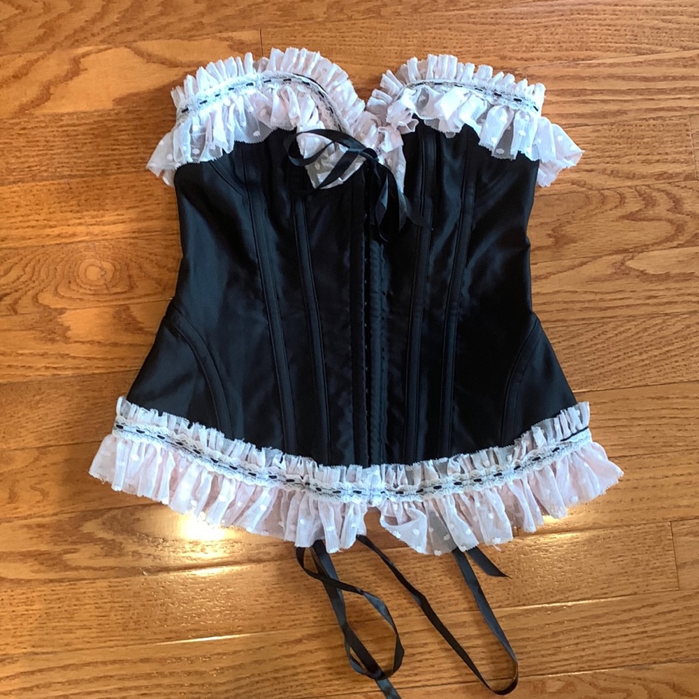 Black and Pink Victoria’s Secret Corset Top